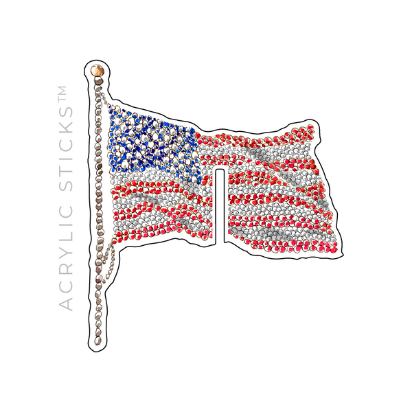 AMERICAN FLAG SIGNATURE SERIES ACRYLIC DRINK CLIPS – ACRYLIC STICKS TM