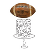 VINTAGE FOOTBALL ACRYLIC CAKE TOPPER