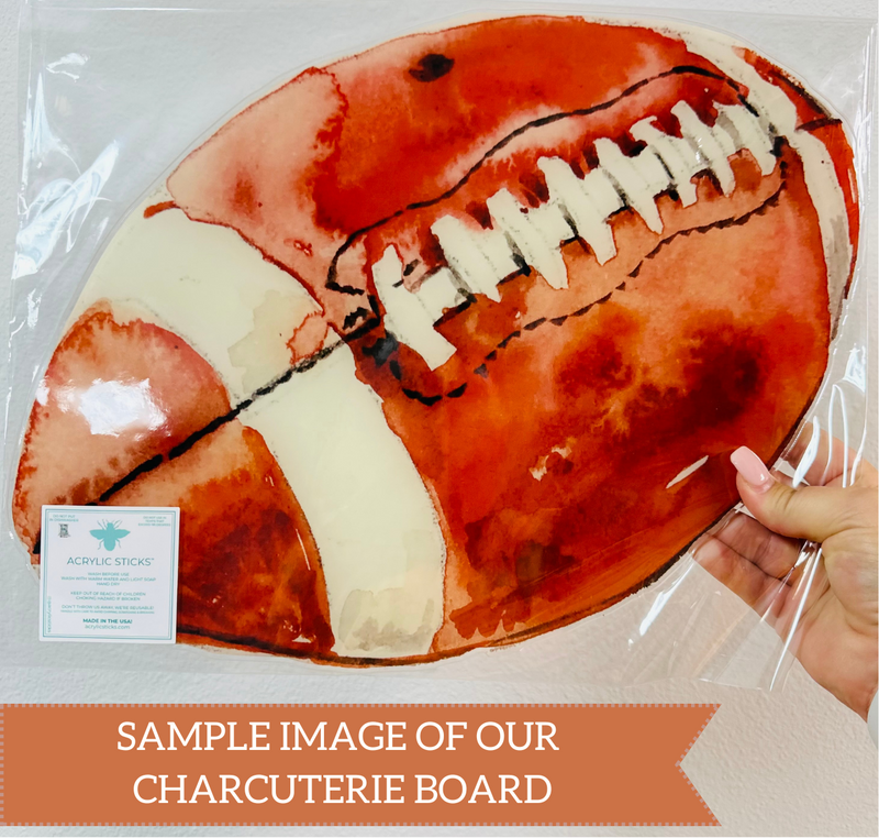 FOOTBALL ACRYLIC CHARCUTERIE BOARD