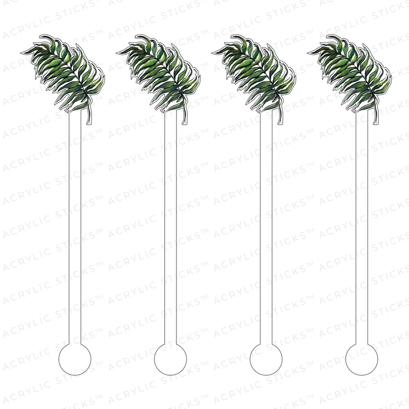 FERN FROND ACRYLIC STIR STICKS