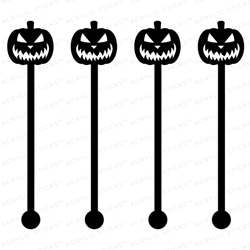 SCARY JACK BLACK ACRYLIC STIR STICKS