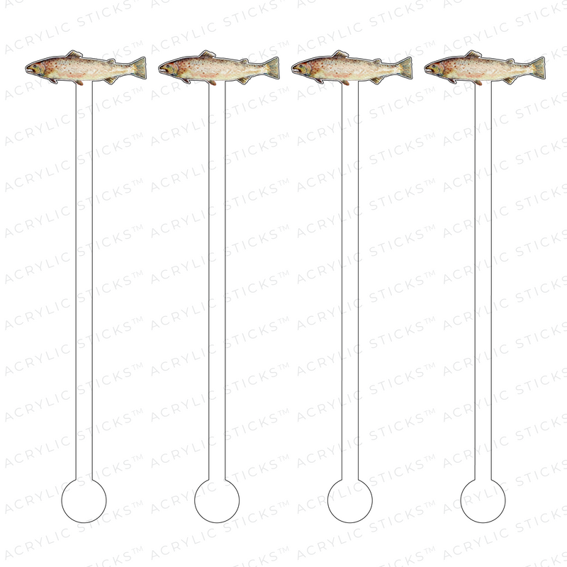 NORTHERN PIKE FISH ACRYLIC STIR STICKS