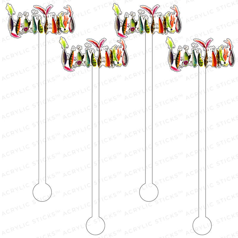 FISHING LURES ACRYLIC STIR STICKS