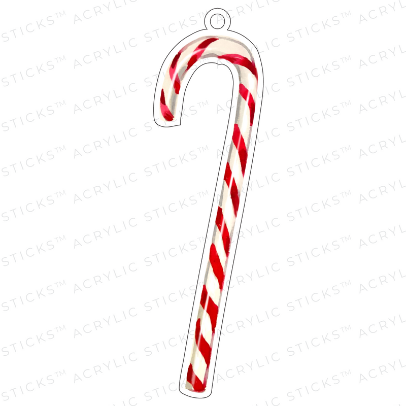 CANDY CANE ACRYLIC ORNAMENT