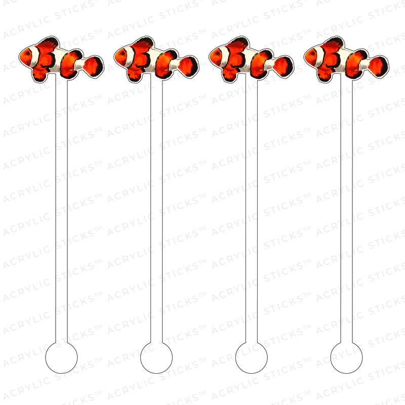 CLOWN FISH ACRYLIC STIR STICKS