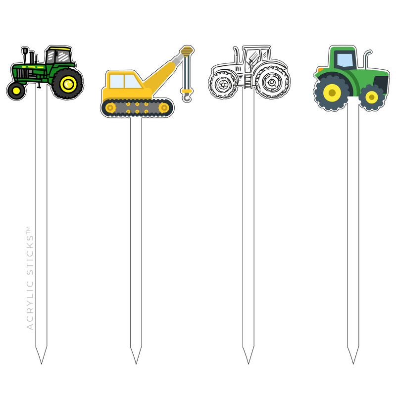 TRACTORS ACRYLIC SKEWER COMBO