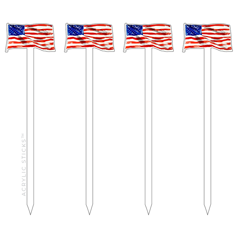 OLD GLORY ACRYLIC SKEWERS