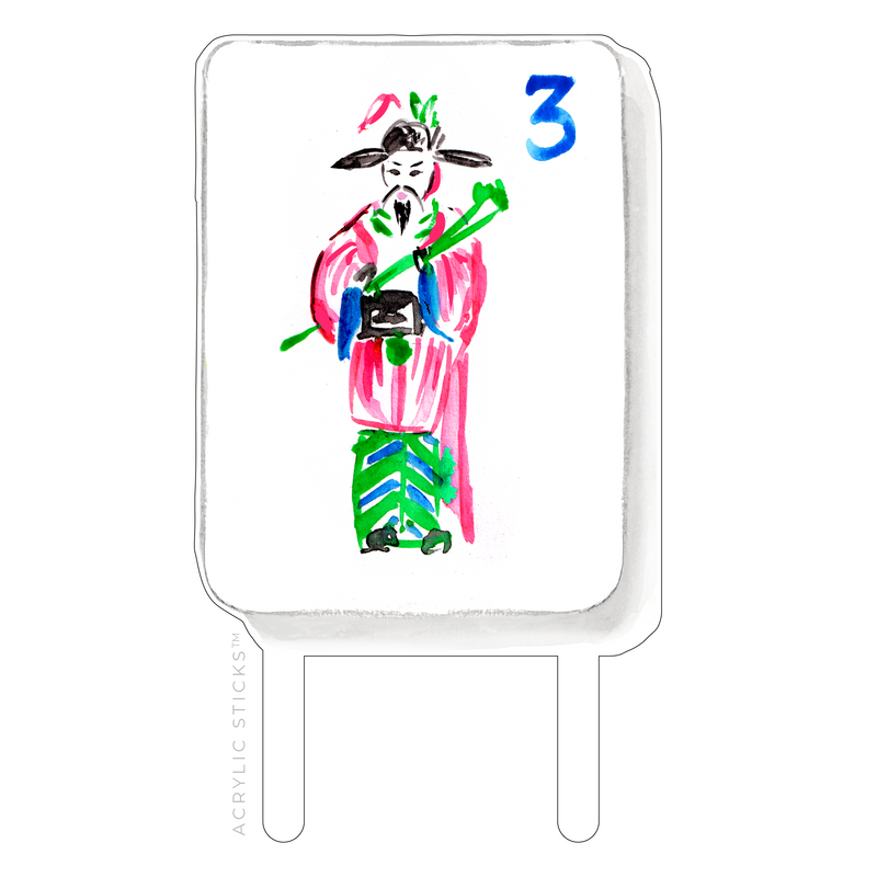 MAHJONG GEISHA TILE ACRYLIC CAKE TOPPER