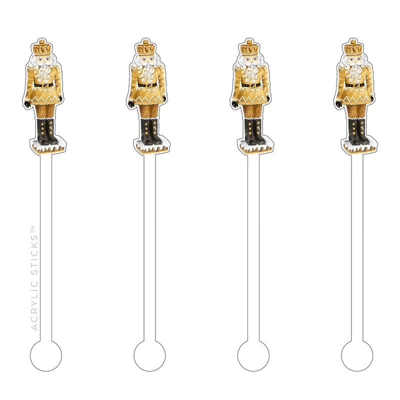 GINGERBREAD RUSSIAN NUTCRACKER ACRYLIC STIR STICKS