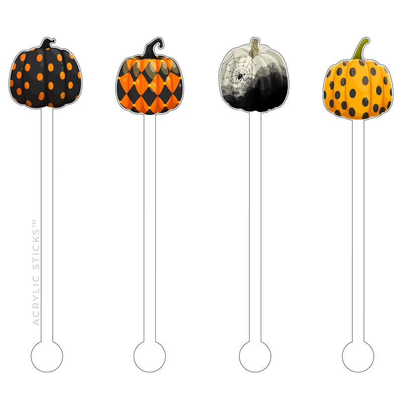 HAUTE PUMPKIN ACRYLIC STIR STICKS COMBO