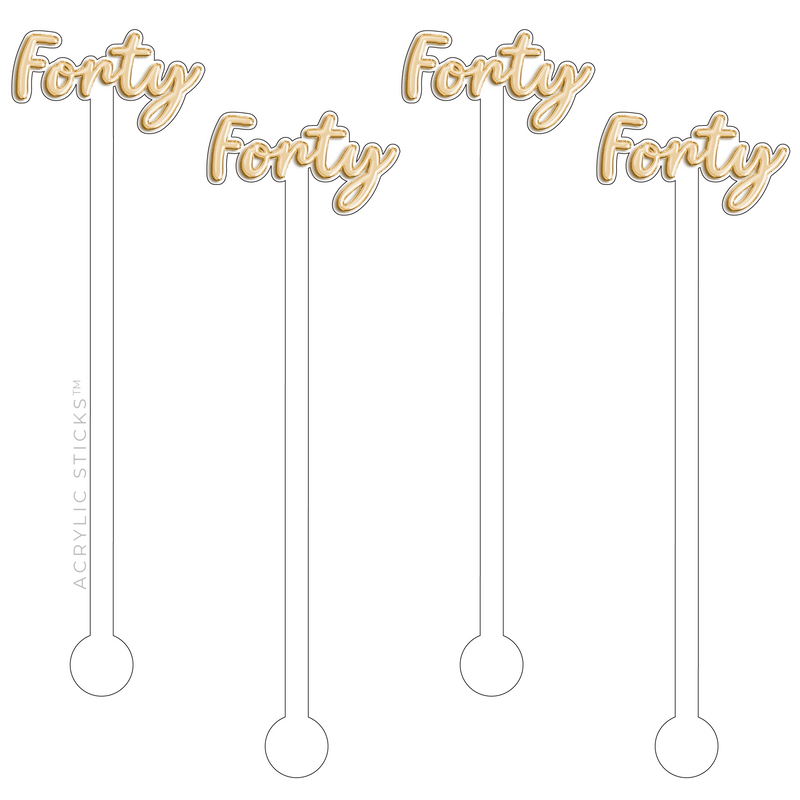 FORTY ACRYLIC STIR STICKS