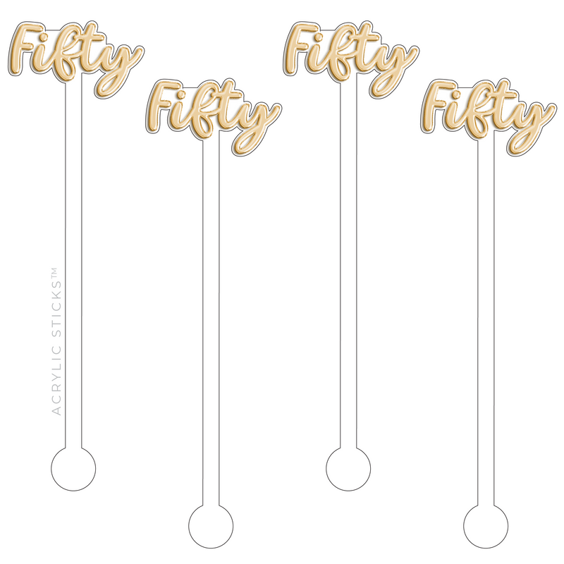 FIFTY ACRYLIC STIR STICKS