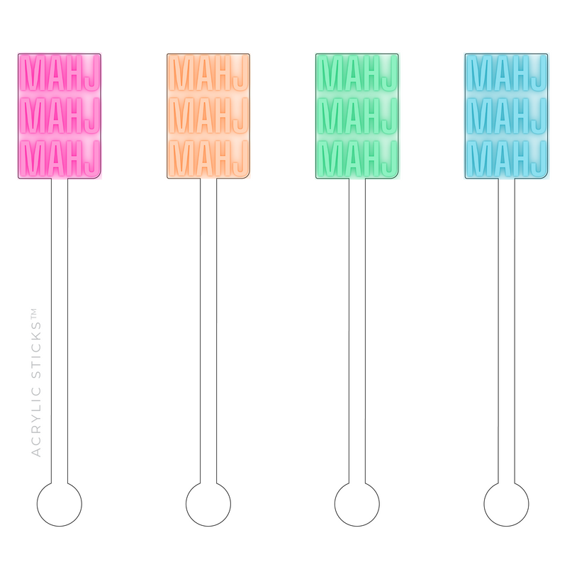 COLORFUL MAHJ ACRYLIC STIR STICKS COMBO