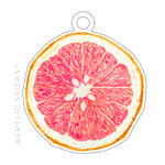 GRAPEFRUIT WHEEL ACRYLIC GIFT TAG