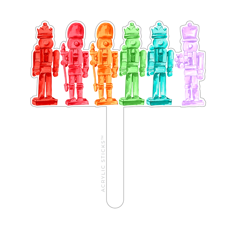 WOODEN NUTCRACKERS ACRYLIC CAKE TOPPER