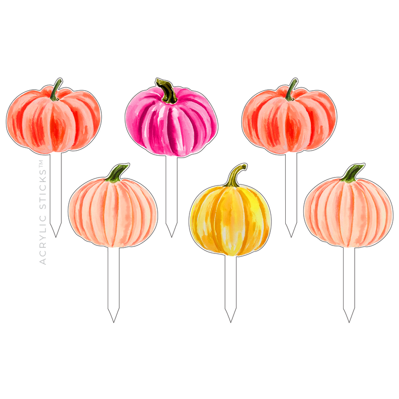 A GROUP OF GOURDS ACRYLIC PARTY PIK STICKS COMBO