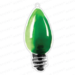 CHRISTMAS LIGHT BULB ACRYLIC ORNAMENT (6 COLORWAY OPTIONS)