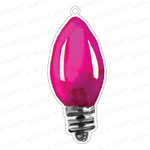 CHRISTMAS LIGHT BULB ACRYLIC ORNAMENT (6 COLORWAY OPTIONS)