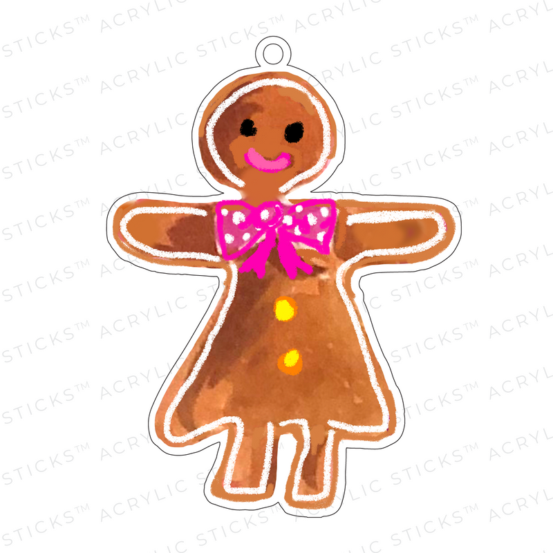 GINGERBREAD GIRL ACRYLIC ORNAMENT