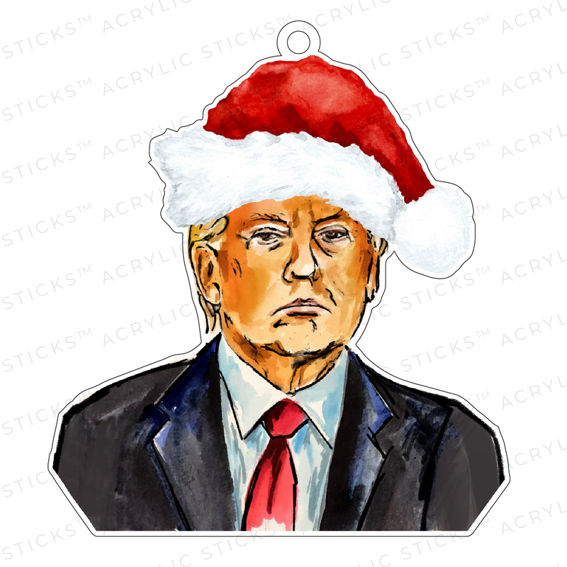 SANTA TRUMP ACRYLIC ORNAMENT