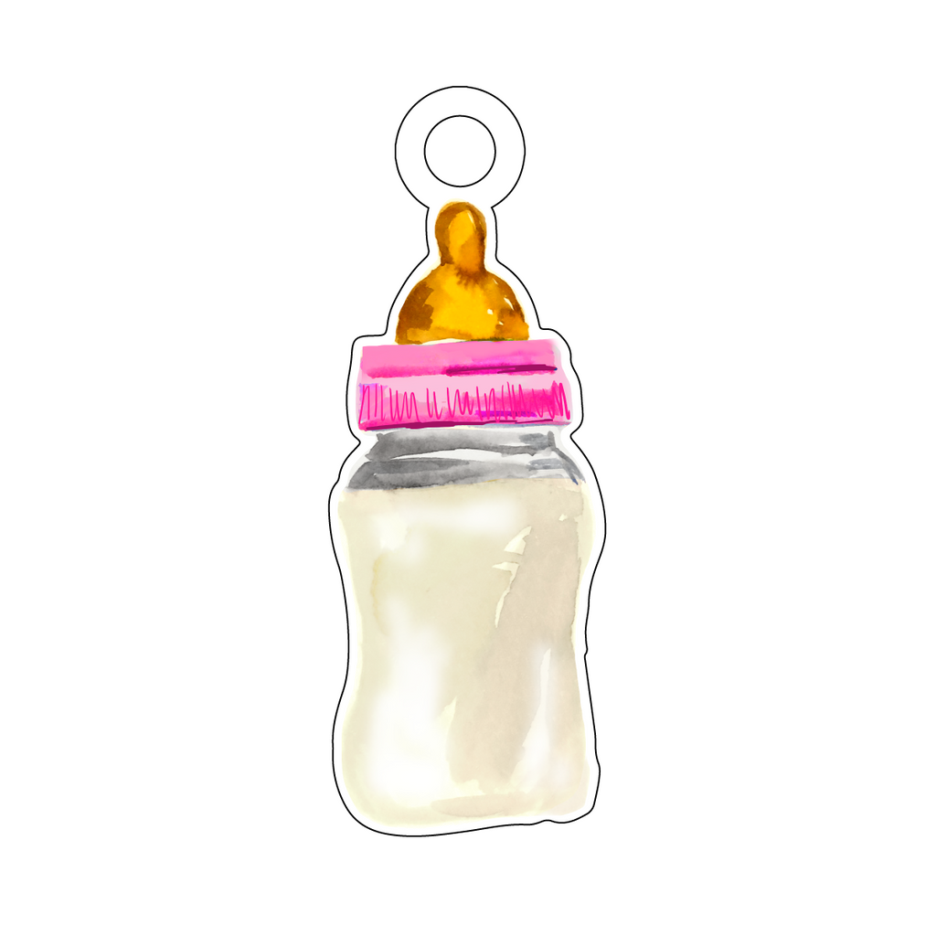 pink feeding bottle clipart