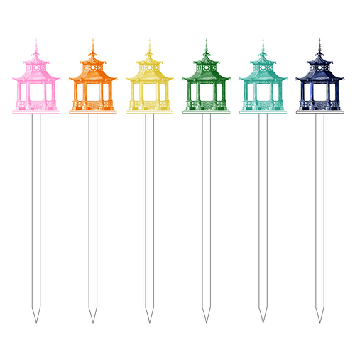 RAINBOW OF PAGODAS ACRYLIC SKEWER COMBO